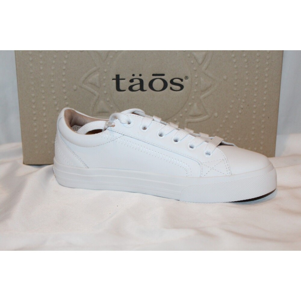 Taos Plim Soul Lux Shoes Women's Lace Up Leather Sneakers White NIB SZ 7 - Picture 4 of 7